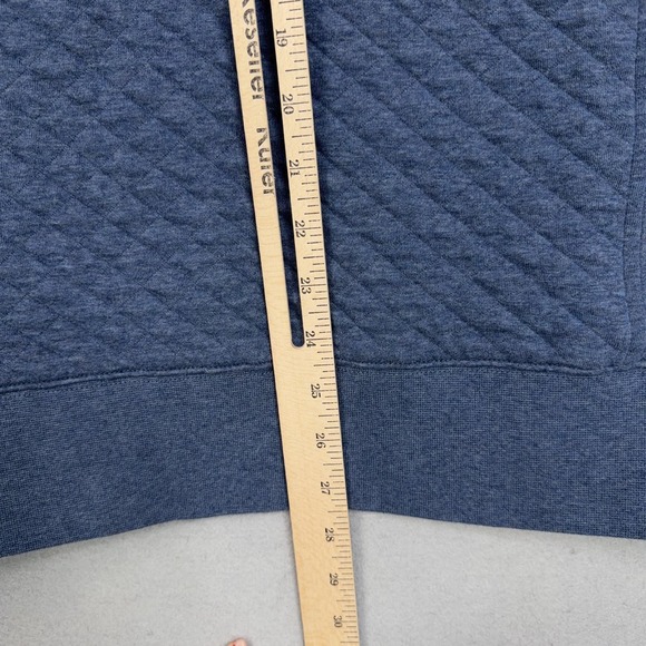 L.L.Bean Sweater Womens Large Tall LT Quilted 1/4 Zip Pullover Fleece Pockets - Picture 12 of 13